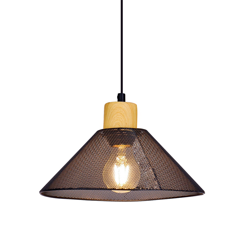Black Hollow Lampshade Chandelier