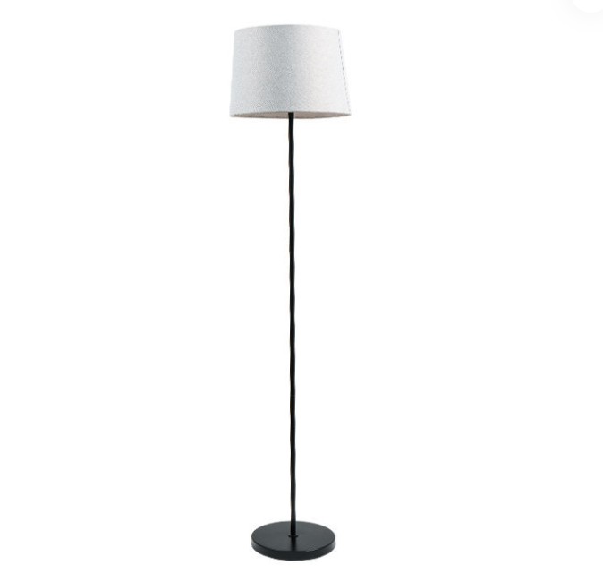 What are the environmental characteristics of the LED light source of this Fabric cover straight pole lighting floor lamp?