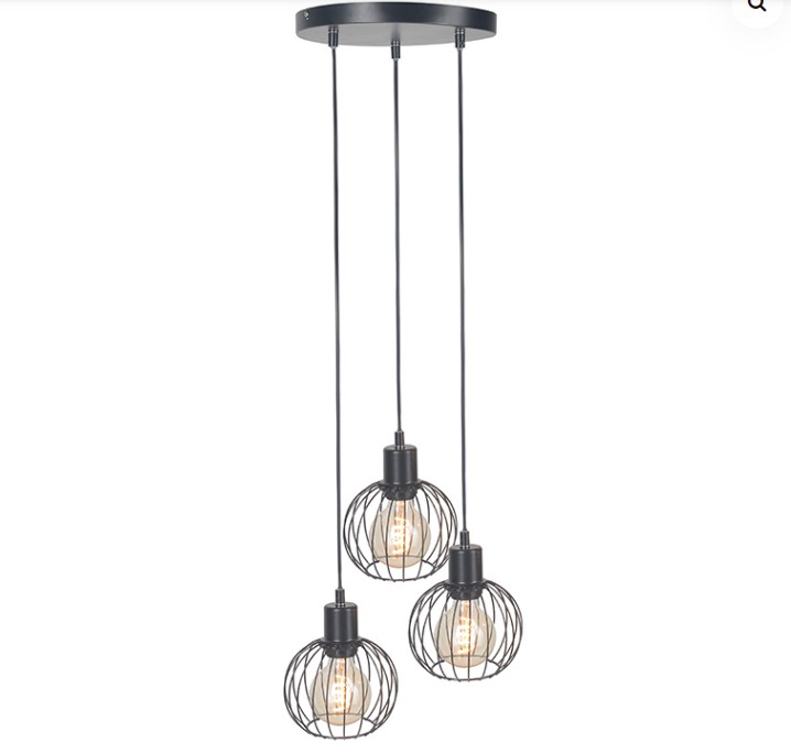 What effect can the Three-Headed Lantern Iron Chandelier bring to the home space?